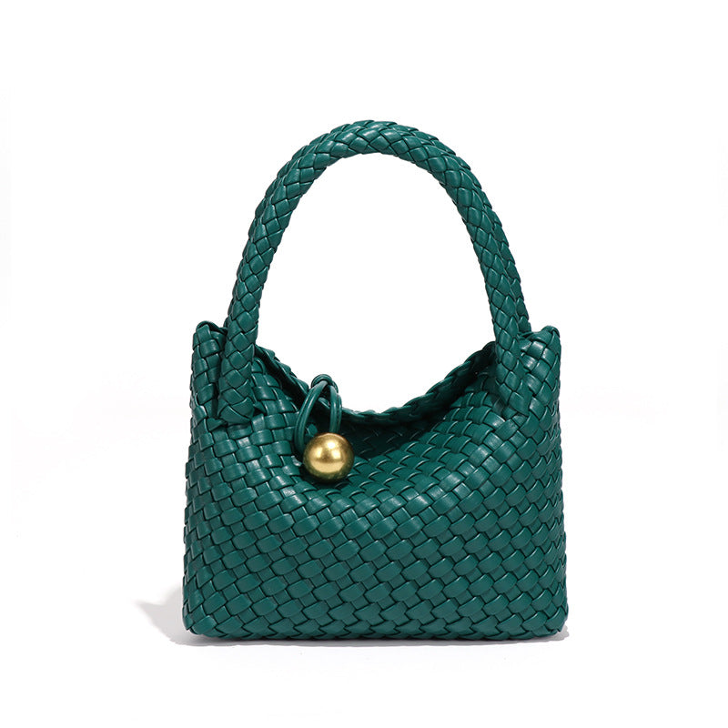 Women Crossbody Handbag High Grade Light Luxury Shoulder Cross Body Hand Carrying Handmade Woven Bag Vegetable Basket Clutch