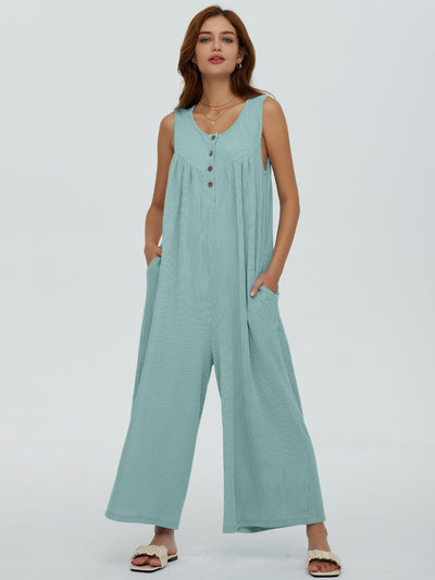 Autumn Winter Women Fresh Casual Women Pocket Jumpsuit