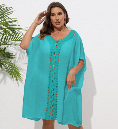 Women Dress Women Clothes Crochet Stitching Loose Beach Bikini Cover Up Blouse