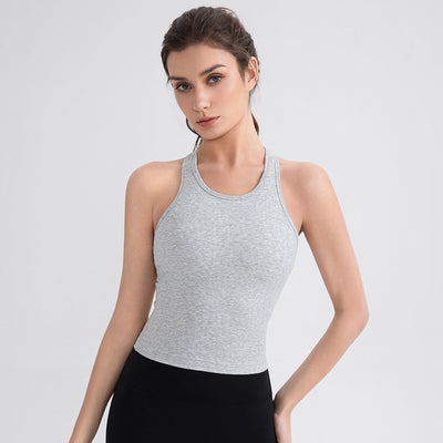 Yoga Vest Women with Chest Pad Pilates Training Top High Elastic Breathability Running Workout Bra Sports Vest