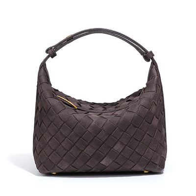 Women Bag Lunch Box Bag Special Interest Design Autumn Winter Frosted Material Underarm Bag Woven Bag Shoulder Bag Hand Bag