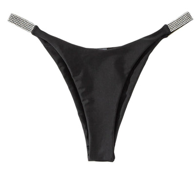 Women Solid Color Diamond Bikini Swimming Trunks