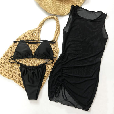 Beach Cover up Popular Sexy Bikini Three Piece