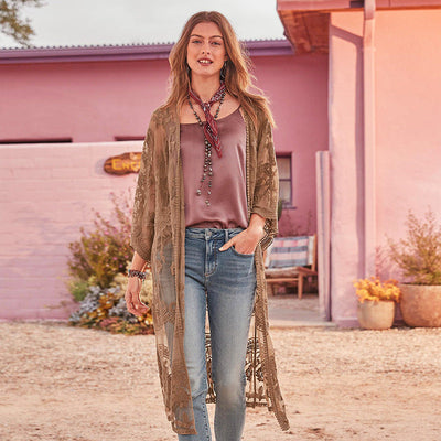 Sexy Grape Silk Embroidered Seaside Vacation Sun Protection Clothing Beach Jacket Bikini Swimsuit Outwear Cardigan for Women