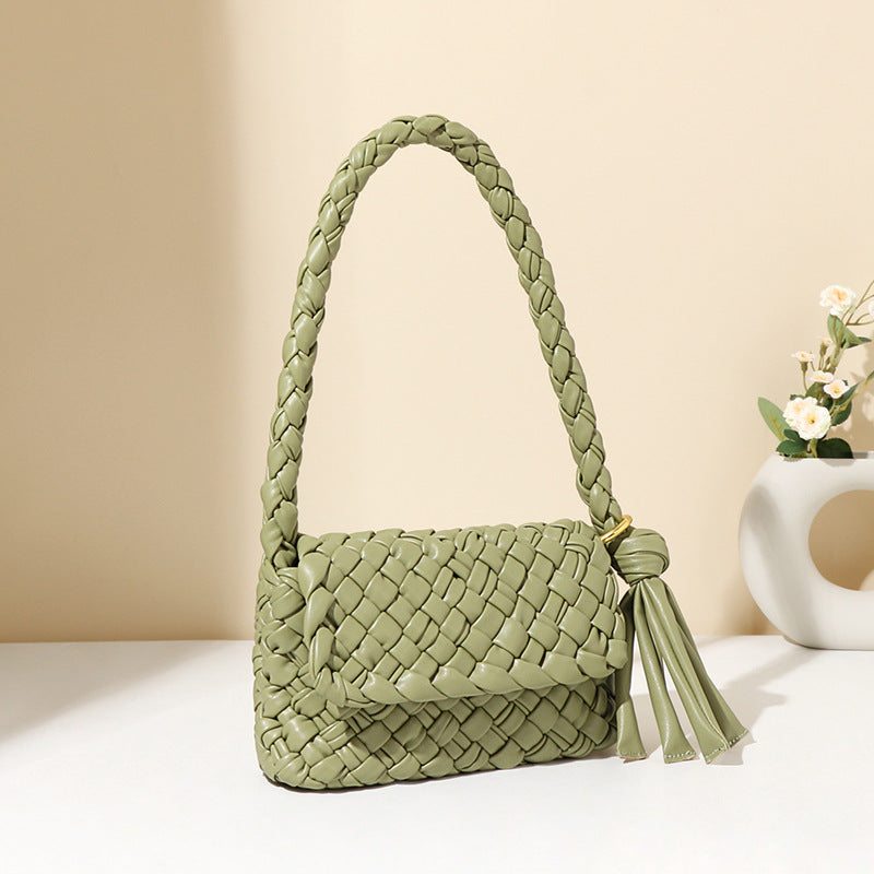 Bags Women Original Handmade Irregular Asymmetric Woven Elegant Underarm All Match Trendy One Shoulder Mother Child Bag
