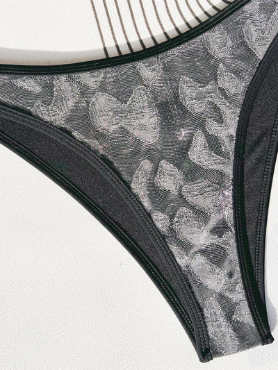 Bikini Double Bikini Bandage Swimsuit Sexy Swimsuit Women Backless Swimsuit Printed