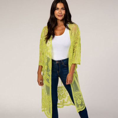 Sexy Grape Silk Embroidered Seaside Vacation Sun Protection Clothing Beach Jacket Bikini Swimsuit Outwear Cardigan for Women