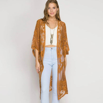 Sexy Grape Silk Embroidered Seaside Vacation Sun Protection Clothing Beach Jacket Bikini Swimsuit Outwear Cardigan for Women