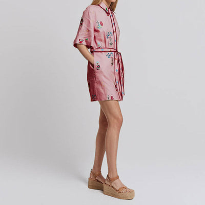 Women Clothing Casual Printing Shirt Cardigan Dress Women
