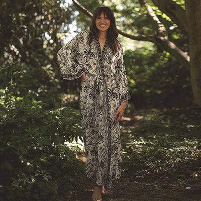 Vacation Beach Coat Rayon Printed Sunscreen Cardigan Vacation Bikini Cover