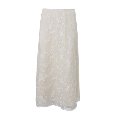 Women Clothing Summer Sexy Low Waist Crocheted Floral Slim Skirt