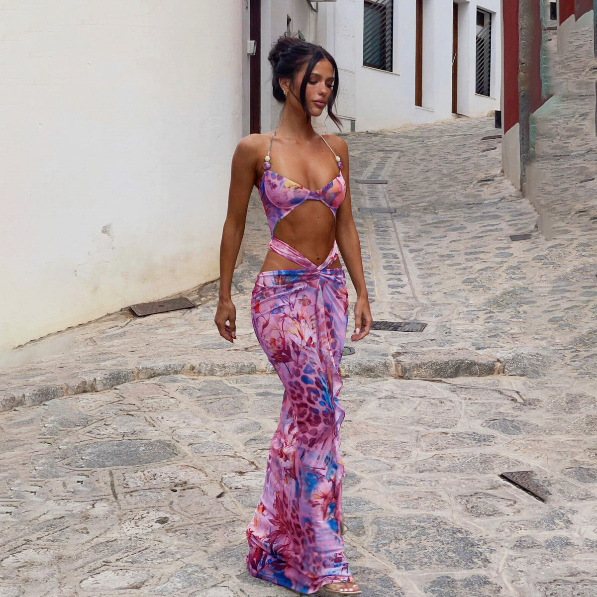 Bikini Sexy Kini Printed Split Women Swimsuit Women Dress