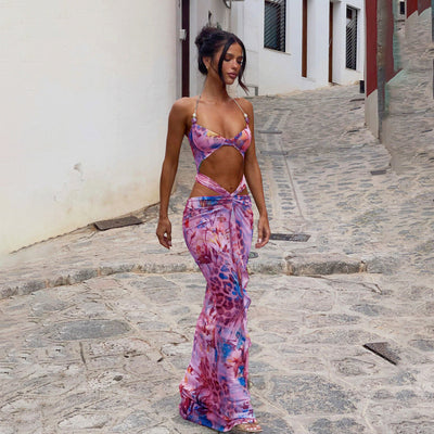 Bikini Sexy Kini Printed Split Women Swimsuit Women Dress