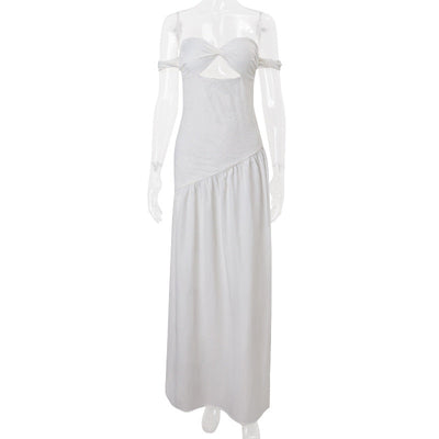 Women Clothing Summer off Shoulder Sexy Vacation Slim Fit Dress Women