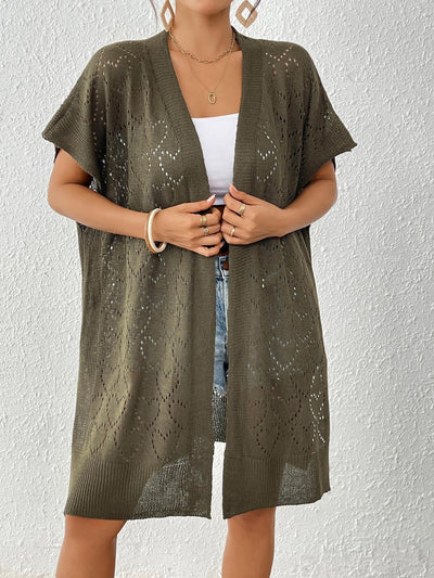 Women Clothing Love Jacquard Woven Shirt Beach Bikini Sun Protective Blouse Loose Cardigan