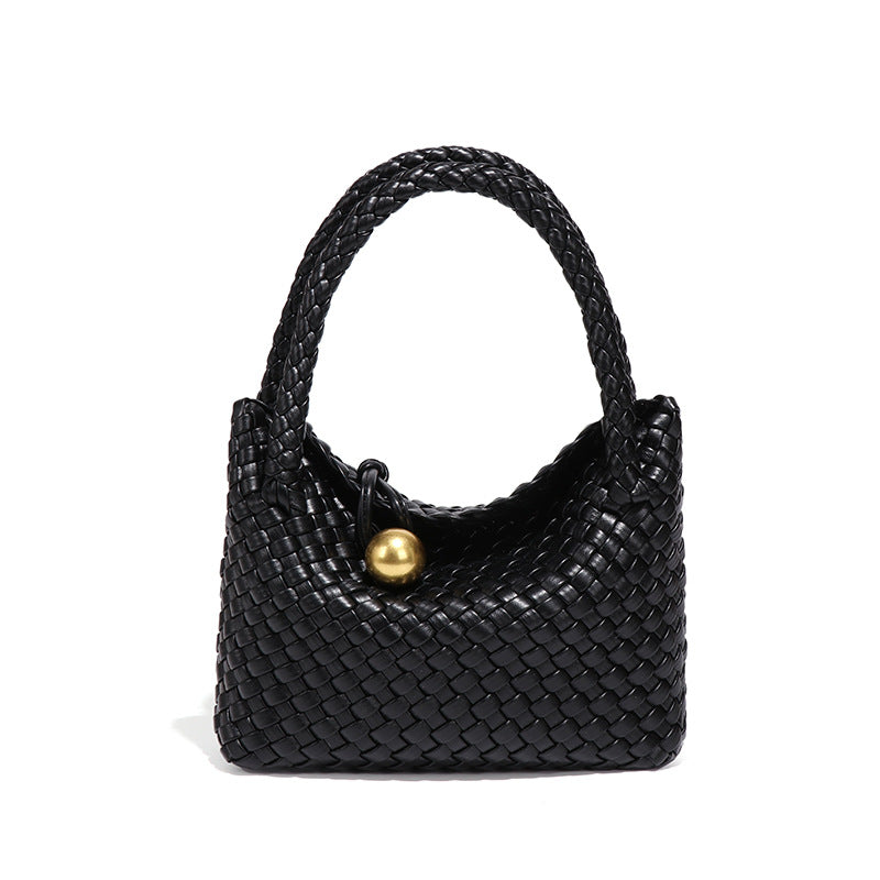 Women Crossbody Handbag High Grade Light Luxury Shoulder Cross Body Hand Carrying Handmade Woven Bag Vegetable Basket Clutch