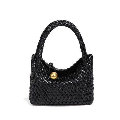 Women Crossbody Handbag High Grade Light Luxury Shoulder Cross Body Hand Carrying Handmade Woven Bag Vegetable Basket Clutch