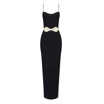 Women Clothing Autumn Wave Mesh Spaghetti Strap Dress Sexy Sexy Cropped Outfit See through Split Dress