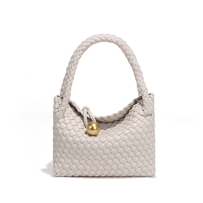 Women Crossbody Handbag High Grade Light Luxury Shoulder Cross Body Hand Carrying Handmade Woven Bag Vegetable Basket Clutch
