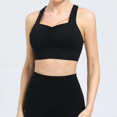 Autumn Sand Nude Feel Yoga Vest Beauty Back Quick Drying High Strength Underwear Sports Running Fitness Sports Bra