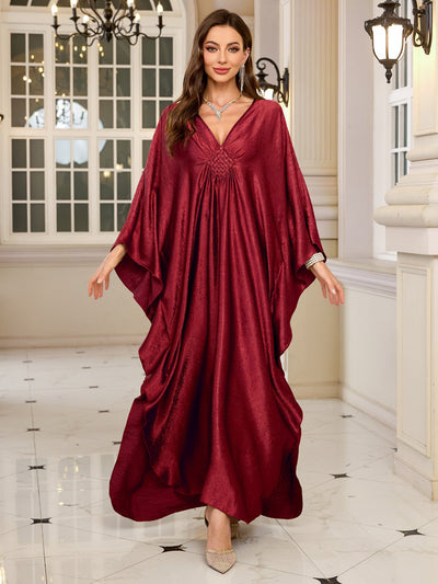 Polyester Gold Faux Loose plus Size Robe Beach Jacket Maxi Dress Bikini Cover up Blouse