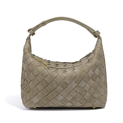 Women Bag Lunch Box Bag Special Interest Design Autumn Winter Frosted Material Underarm Bag Woven Bag Shoulder Bag Hand Bag