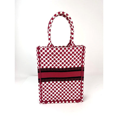 Christian Dior Canvas Dior Amour Dots Vertical Book Tote