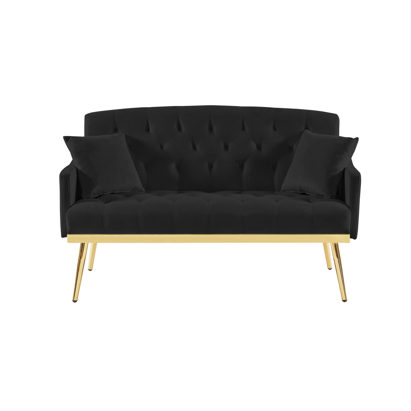 BLACK 2 SEATER SOFA