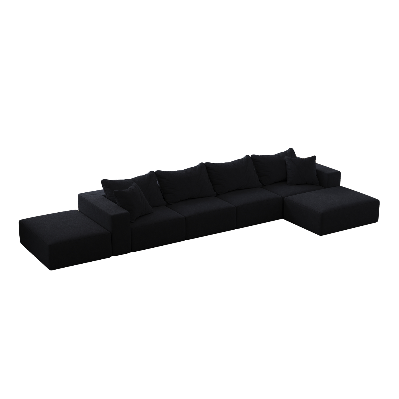 Oversized sponge cloud sofa,Modern Upholstered Sectional Sofa Couch Set,Modular 162' L Shaped Sectional Living Room Sofa Set With 6 Pillows,Free Combination Sofa Couch for Living Room,Bedroom