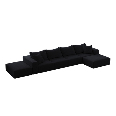 Oversized sponge cloud sofa,Modern Upholstered Sectional Sofa Couch Set,Modular 162' L Shaped Sectional Living Room Sofa Set With 6 Pillows,Free Combination Sofa Couch for Living Room,Bedroom