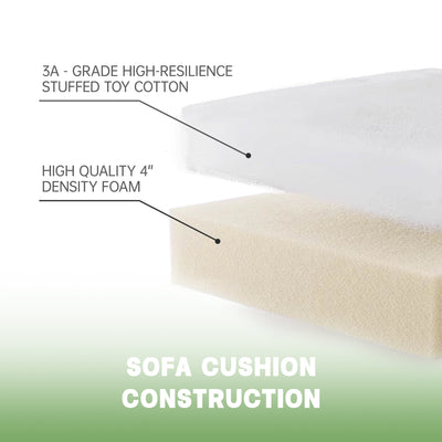L-Shaped Slipcovered Sectional Sofa Couch, Comfy Deep Seat Cloud Couch with Convertible Ottoman & 2 Big Pillows, Modern Oversized 3 Seater Slipcovered Sofa Set for Living Room Office, Camel Corduroy