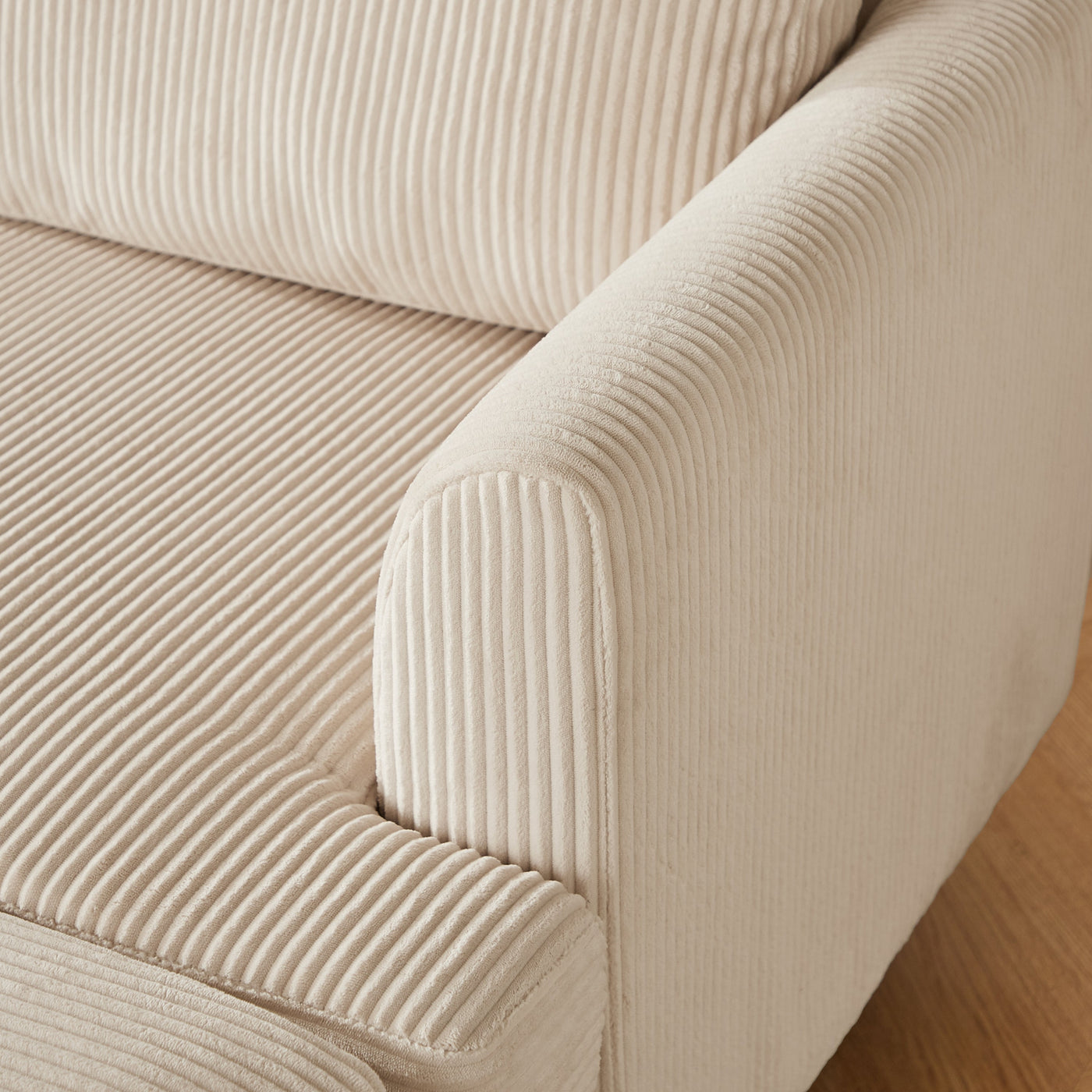 Modern Modular Sectional couch,6 Seaters Sleeper Sofa Upholstered Corduroy Free Combination Sofa(Beige)