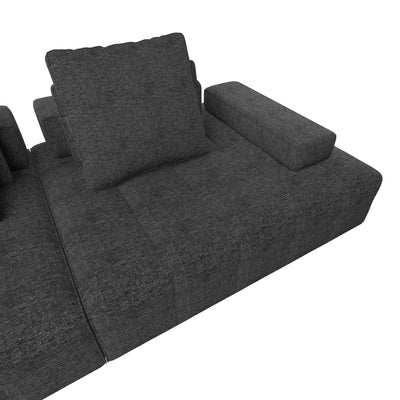 Sofa Couch for Living Room, Modern Loveseat Sofa with Extra Deep Seats, Comfy Armrests, Couches for Living Room Apartment Lounge, Easy Assembly, Grey