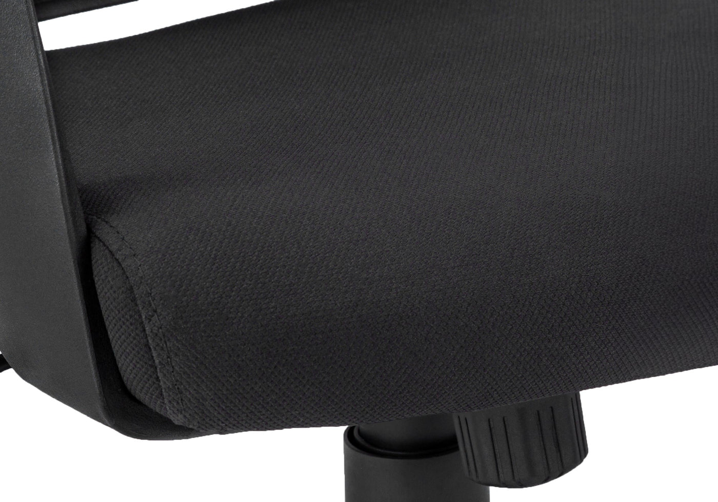 Office Chair, Adjustable Height, Swivel, Ergonomic, Armrests, Computer Desk, Work, Black Fabric, Black Metal, Contemporary, Modern