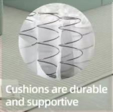 Modern upholstered combination sofa set, fully compressed modular 103' L-shaped combination living room sofa set with 3 pillows, free combination sofa for living room and bedroom (Right side recliner)