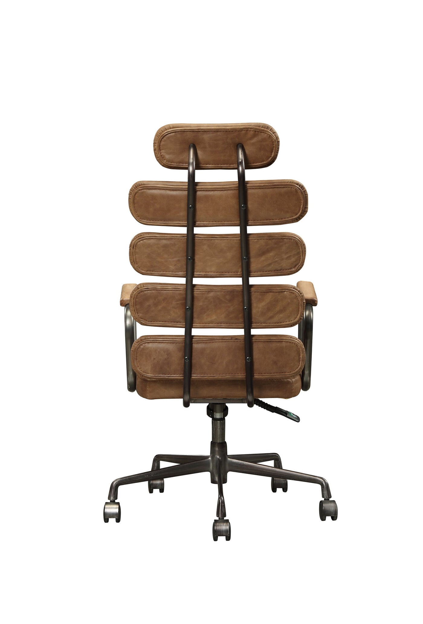 Retro Brown Swivel Office Chair with Pneumatic Lift