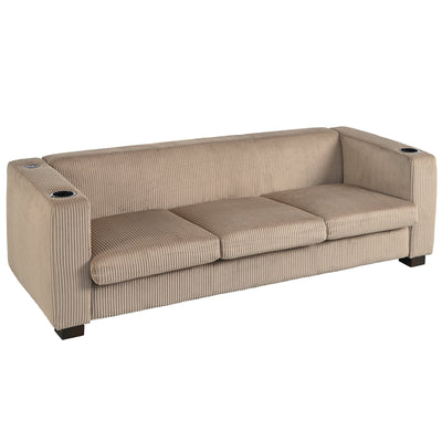 BEIGE  3 SEATER SOFA,LIGHT COFFEE COLOR