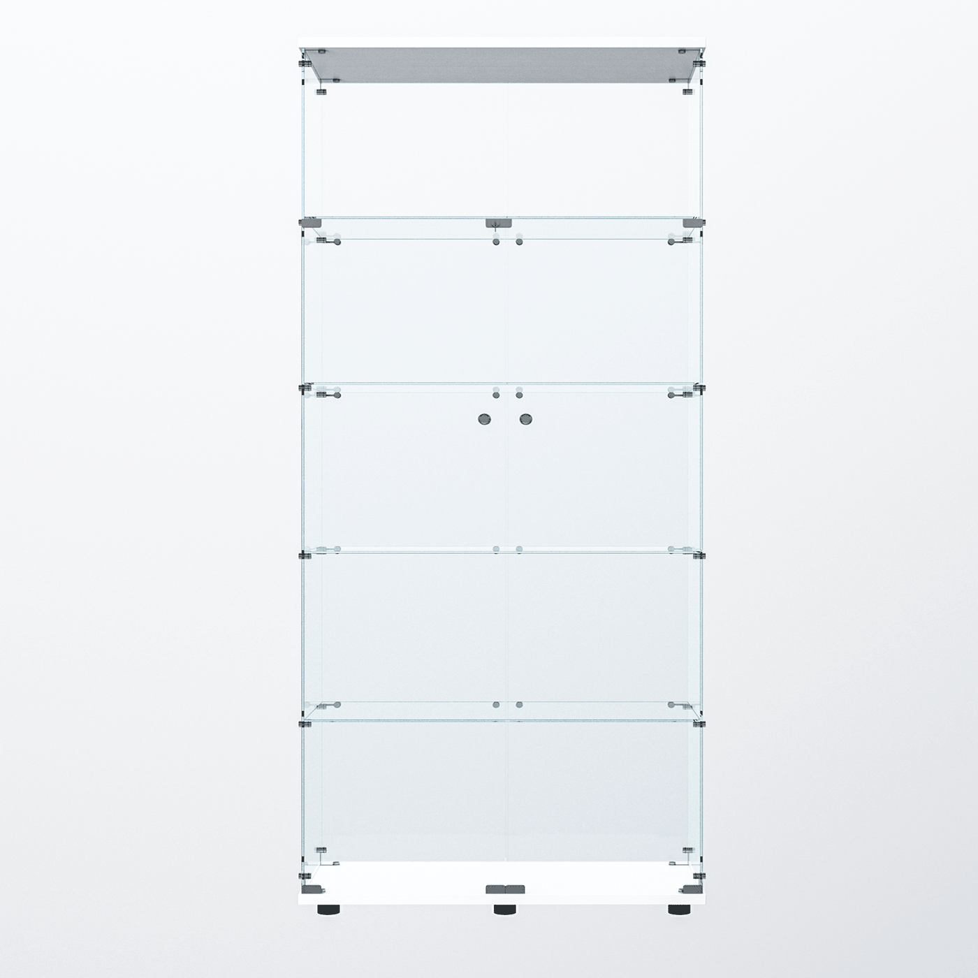 Tempered glass display cabinet,liquorcabinet,storagecabinet,filecabinet,with paipai lights,with locks,bottom equipped with adjustable feet,suitable for uneven,living room bedroom,corridor,office,white