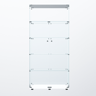 Tempered glass display cabinet,liquorcabinet,storagecabinet,filecabinet,with paipai lights,with locks,bottom equipped with adjustable feet,suitable for uneven,living room bedroom,corridor,office,white