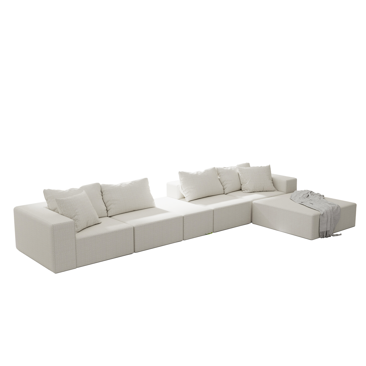 Modern Upholstered Sectional Sofa Couch Set,Modular 132' L Shaped Sectional Living Room Sofa Set With 6 Pillows,Free Combination Sofa Couch for Living Room,Bedroom