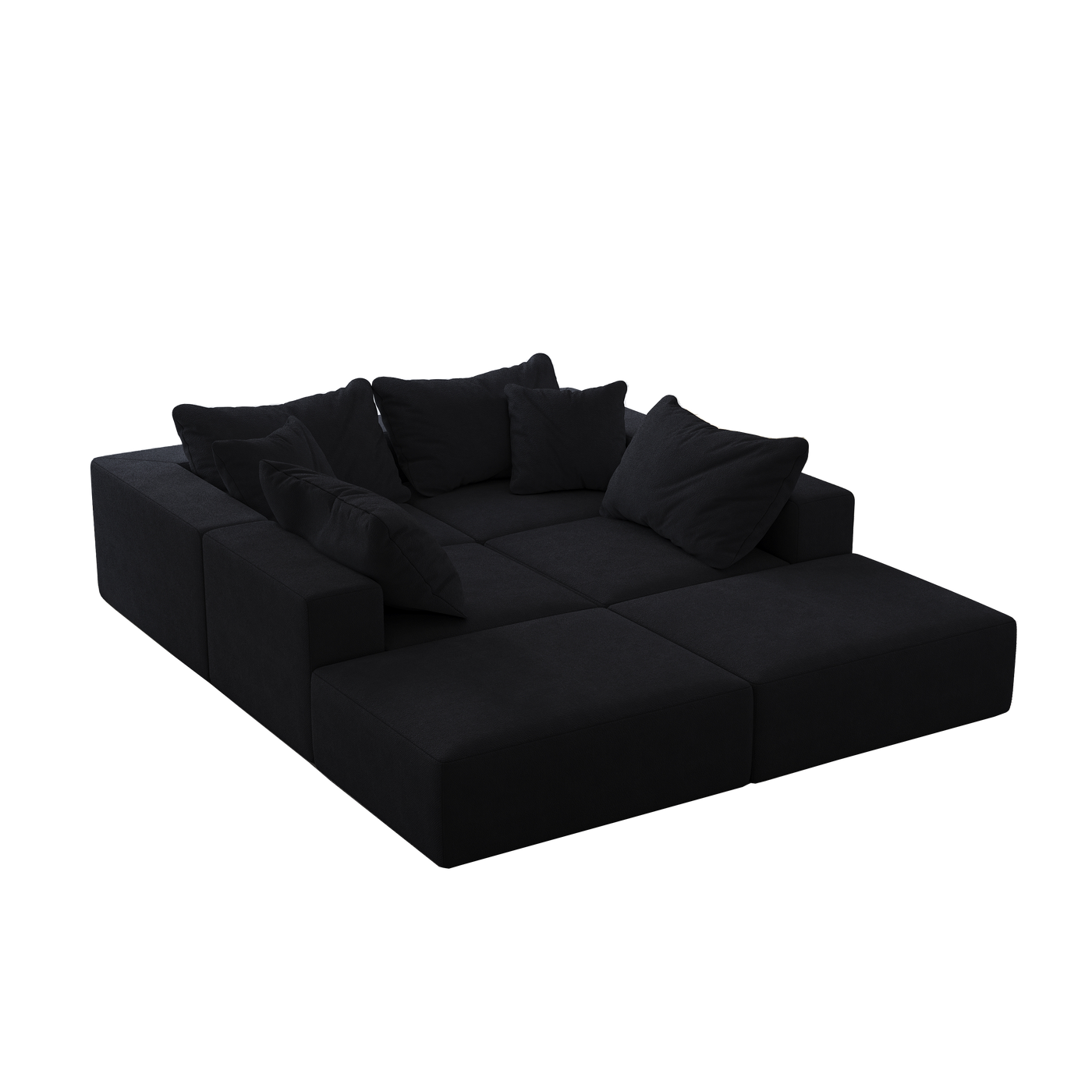 Oversized sponge cloud sofa,Modern Upholstered Sectional Sofa Couch Set,Modular 162' L Shaped Sectional Living Room Sofa Set With 6 Pillows,Free Combination Sofa Couch for Living Room,Bedroom