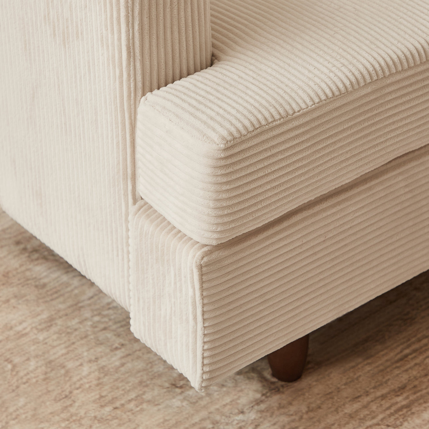 Modern Modular Sectional couch,6 Seaters Sleeper Sofa Upholstered Corduroy Free Combination Sofa(Beige)