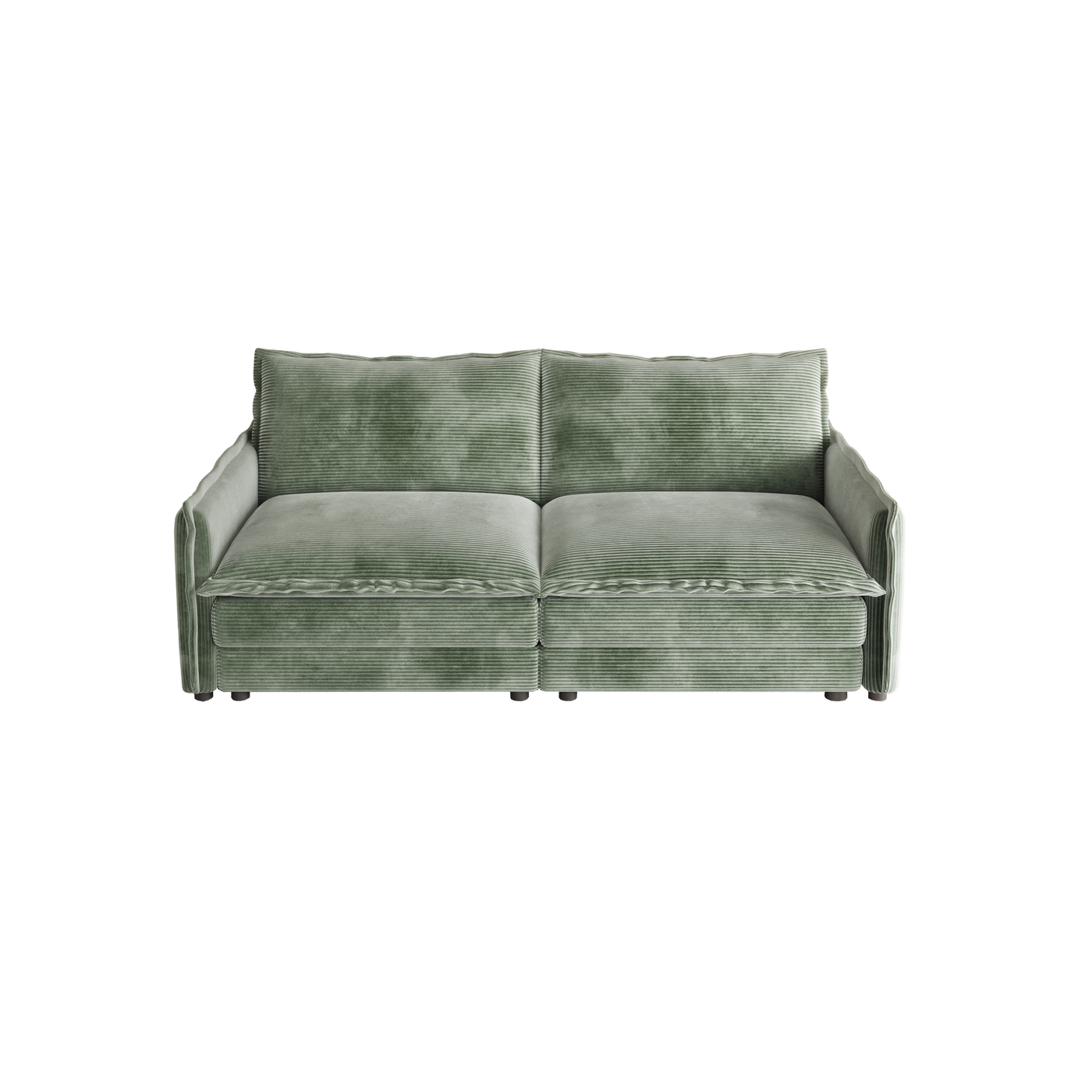 Corduroy Fabric Loveseat Sofa Couch for Living Room, Upholstered Large Size Deep Seat 2-Seat Sofa with 2 Pillow