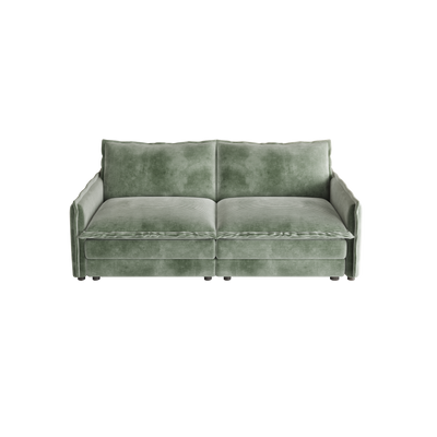 Corduroy Fabric Loveseat Sofa Couch for Living Room, Upholstered Large Size Deep Seat 2-Seat Sofa with 2 Pillow
