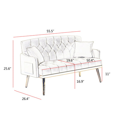 BLACK 2 SEATER SOFA