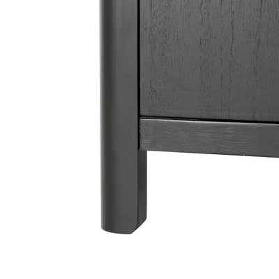 Mirod Farmhouse Style 4-Door Cabinet with Natural Finish, A Rustic Accent for Entryways or Small Spaces