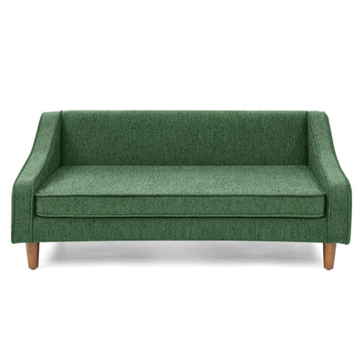 Modern Durable Elevated Dog Sofa Bed with Irregular Armrest Design, Comfortable Soft Green Pet Sofa, Foam Material