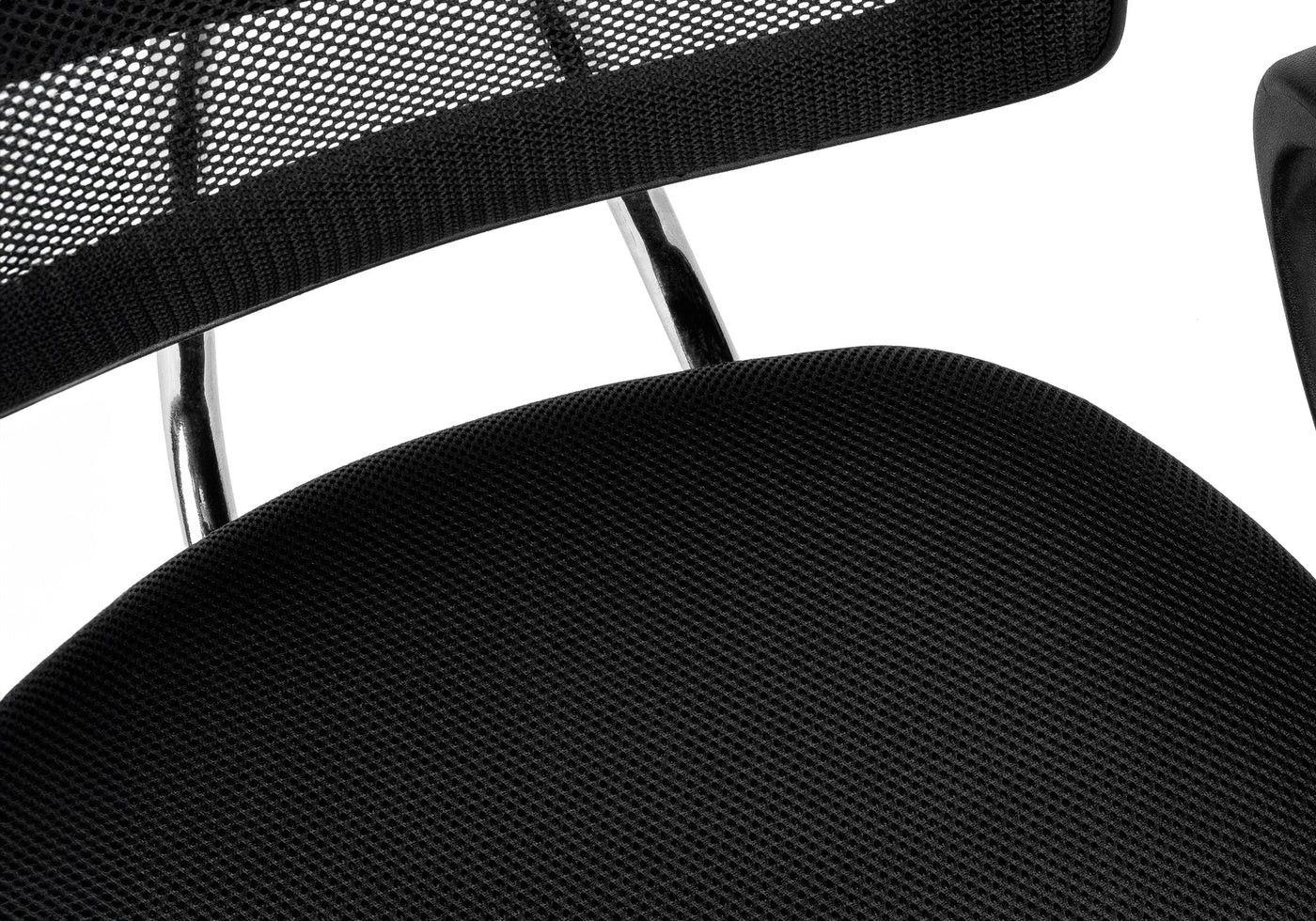 Office Chair, Adjustable Height, Swivel, Ergonomic, Armrests, Computer Desk, Work, Juvenile, Black Mesh, Black Metal, Contemporary, Modern