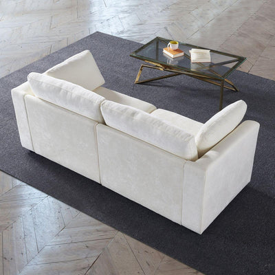 modular sofa whiten chenille fabric,  simple and grand, the seat and back is very soft. this is also a KNOCK DOWN sofa