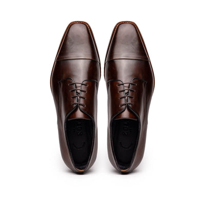 25-550-CST ENZO Italian Calfskin Cap Toe Chestnut